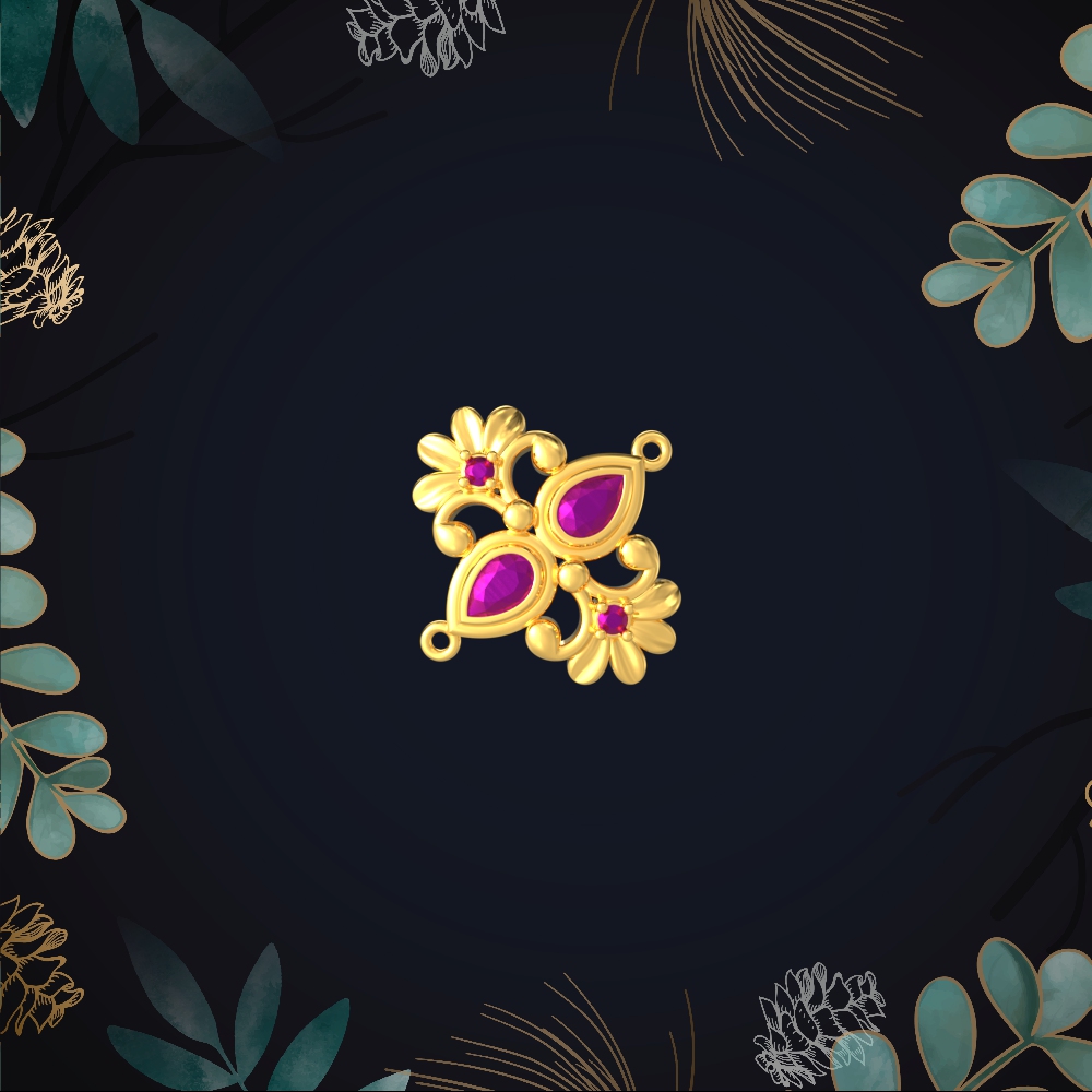 Exquisite Floral Gold Mugappu Chennai