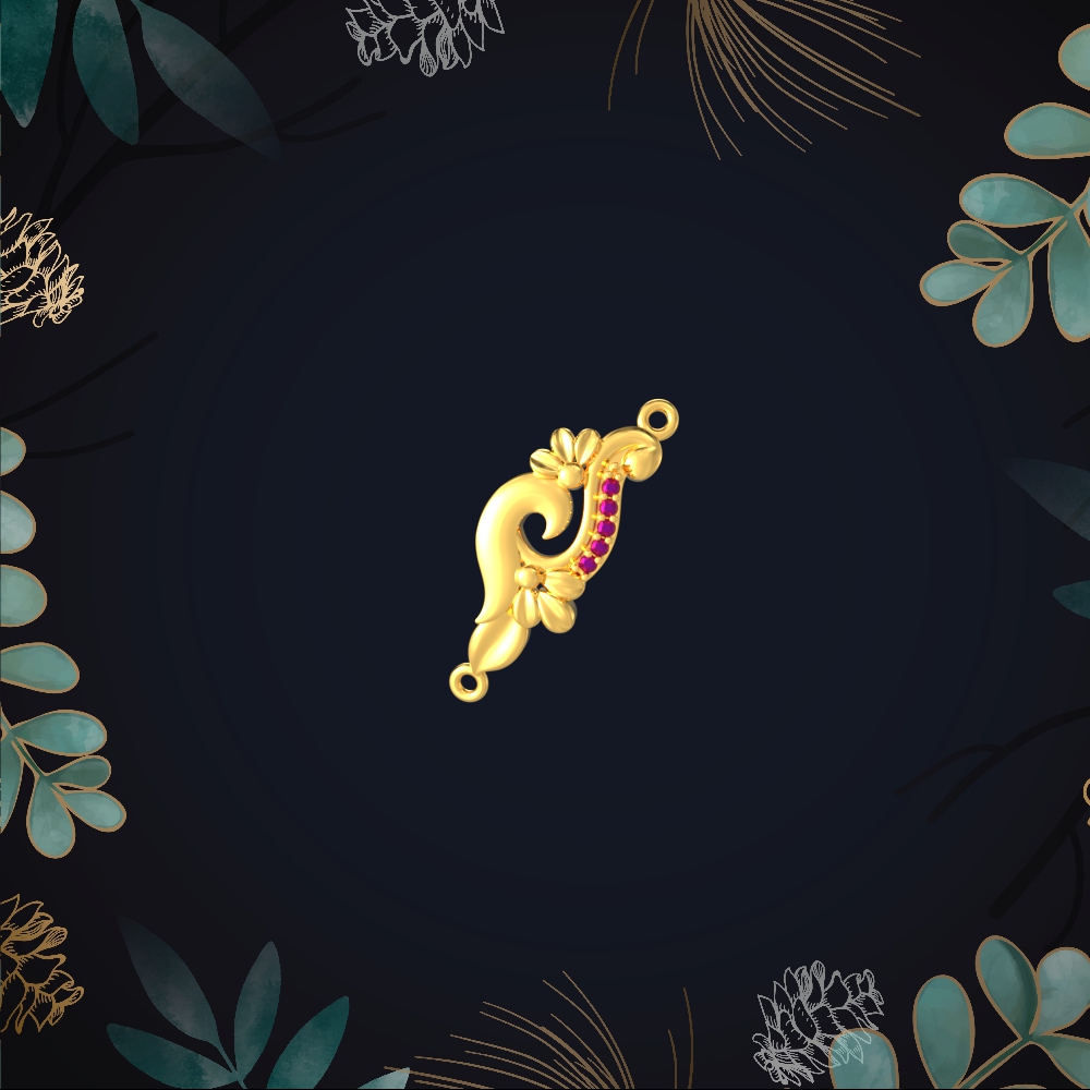 Flower Swirl Gold Mugappu chennai