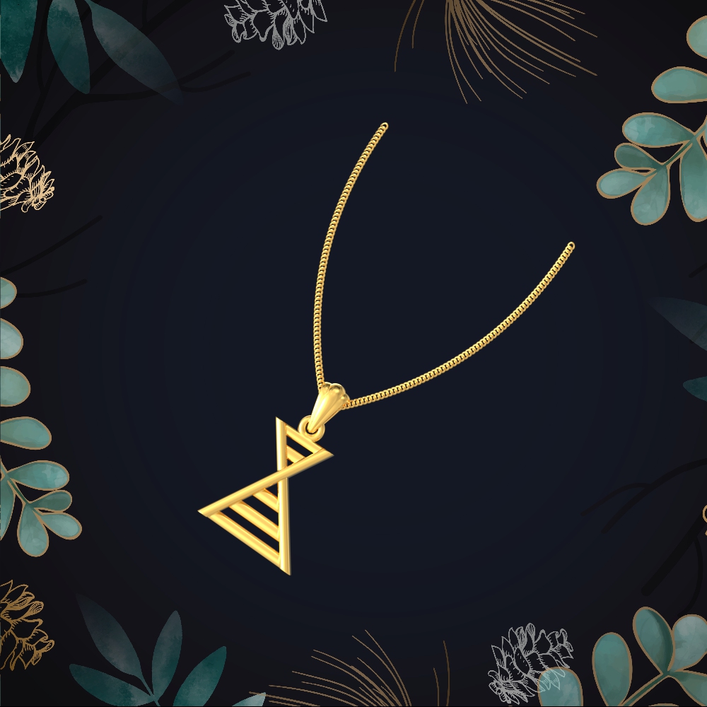 Geometric Gold Triangle Pendant Chennai