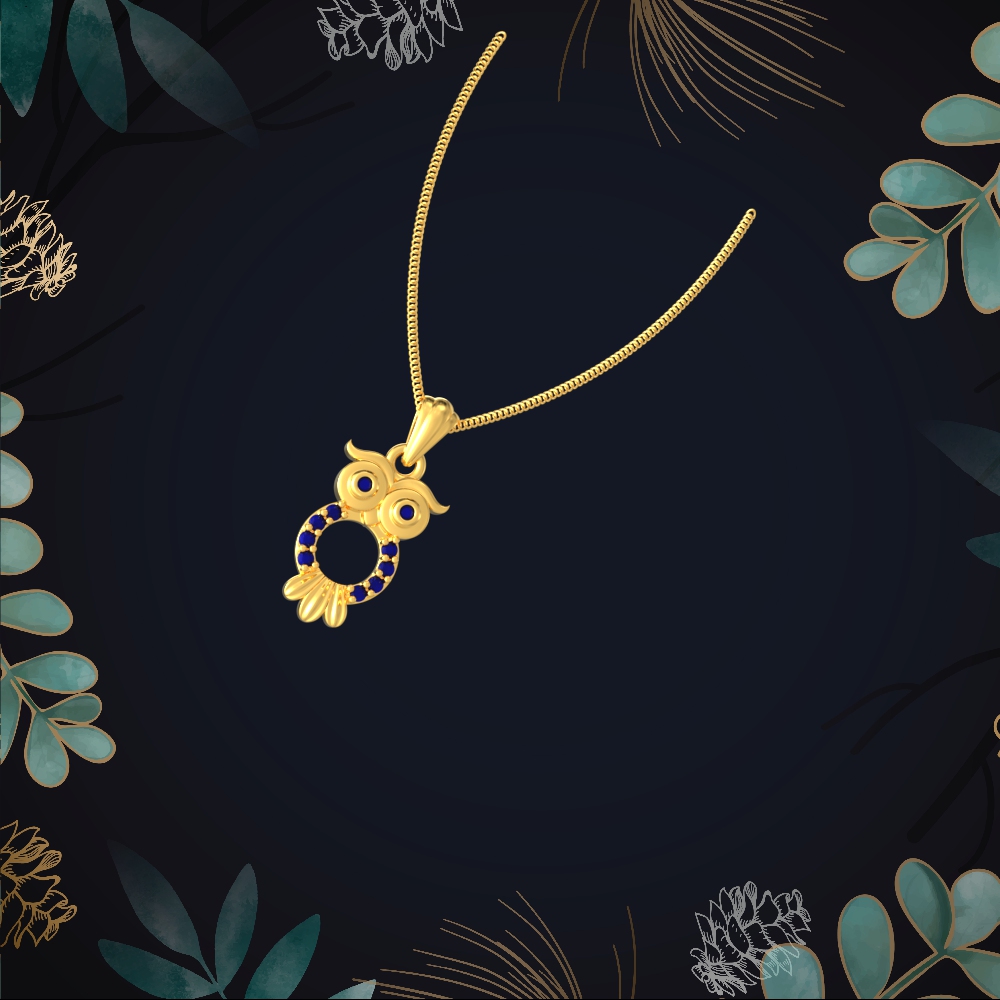 Mystic Owl Gold Pendant Chennai