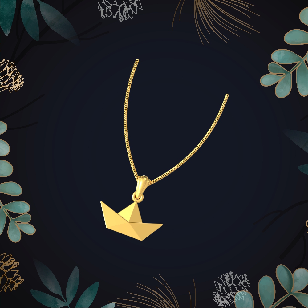 Sailboat Gold Pendant Chennai